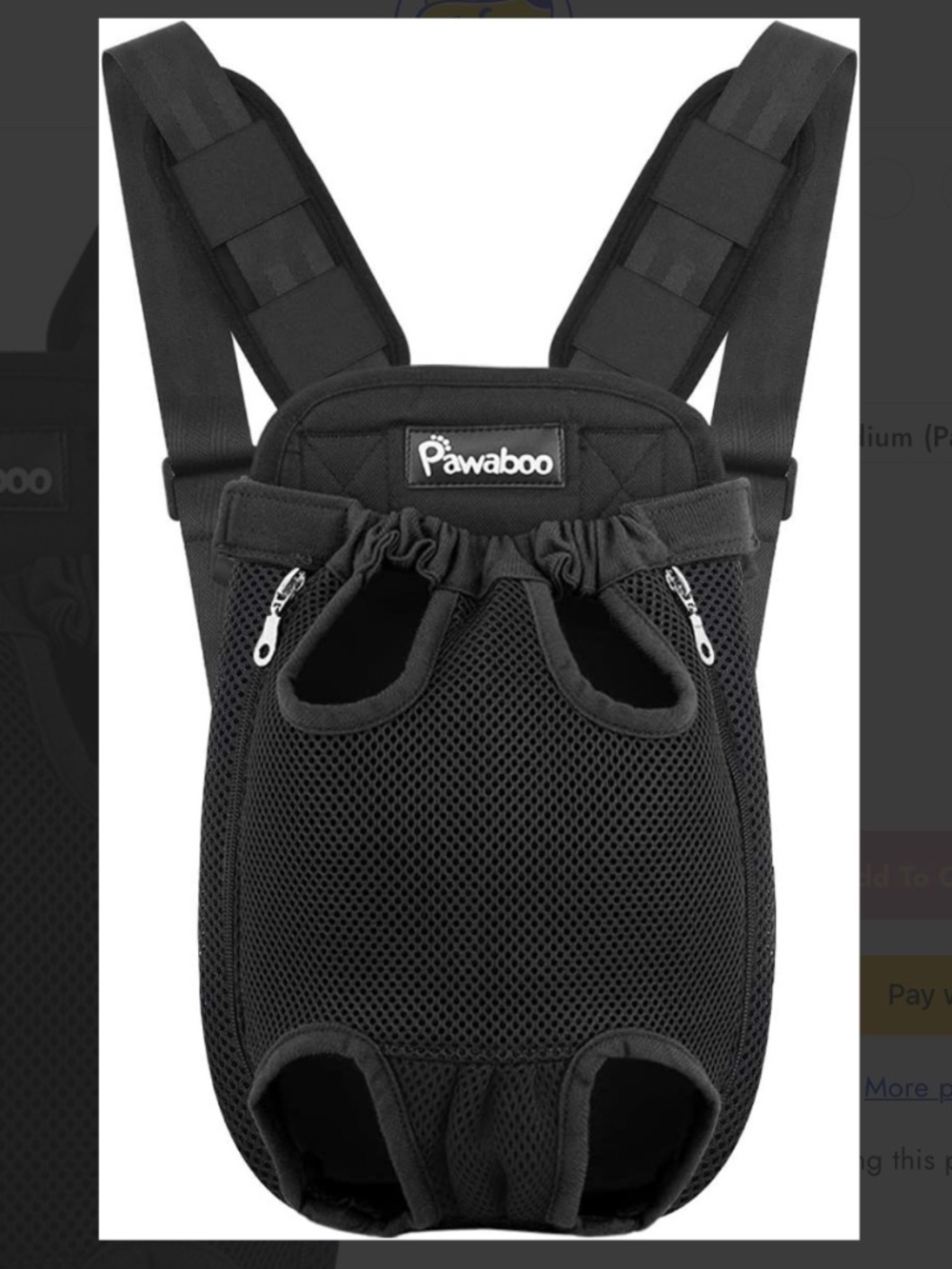 Pawaboo Black pet Dog Carrier Small